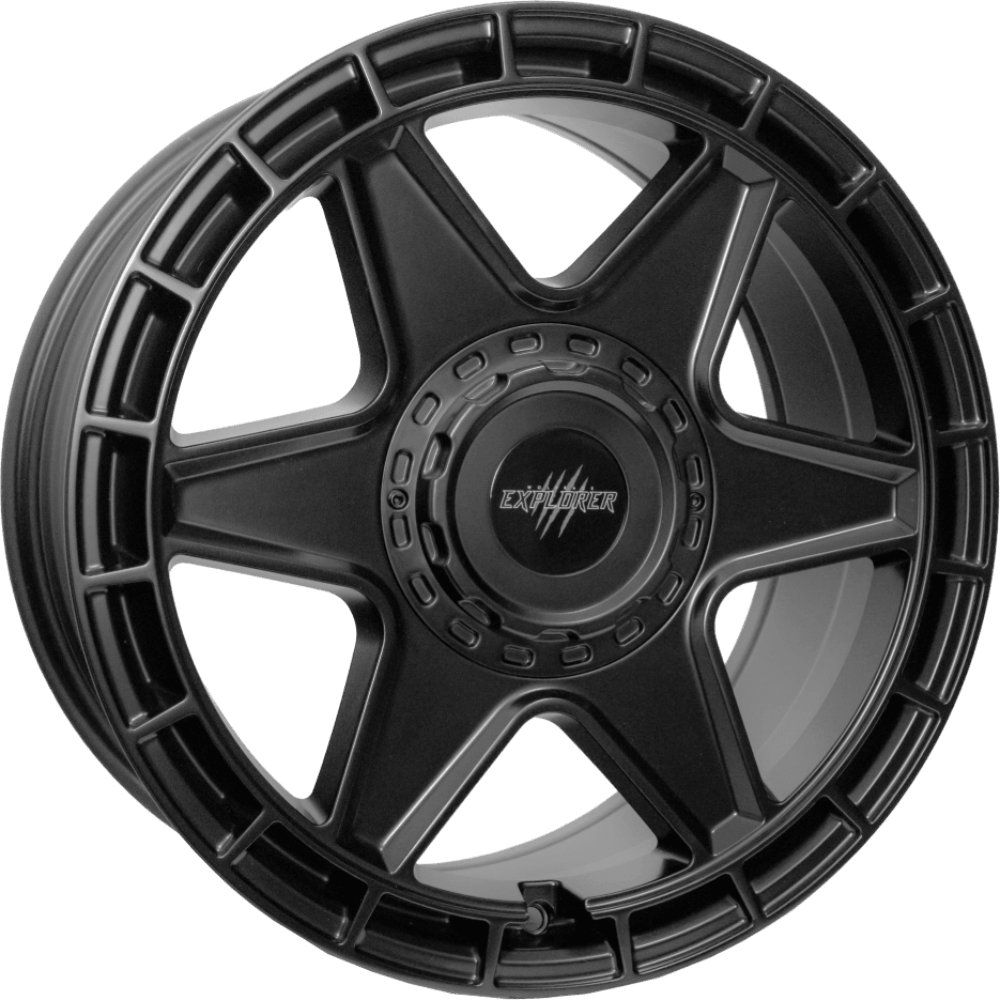 Wolfrace Explorer Black Wolf Three Matt Black 8.0x17