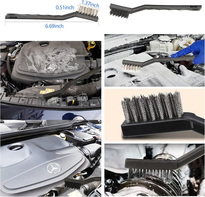 16-Piece Car Detailing Brush Set for Comprehensive Cleaning of Wheels, Interiors, and Exteriors