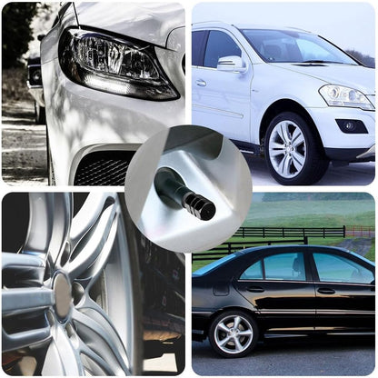 4-Piece Universal Aluminum Tire Valve Stem Caps - Hexagon Valve Covers for Car Tires