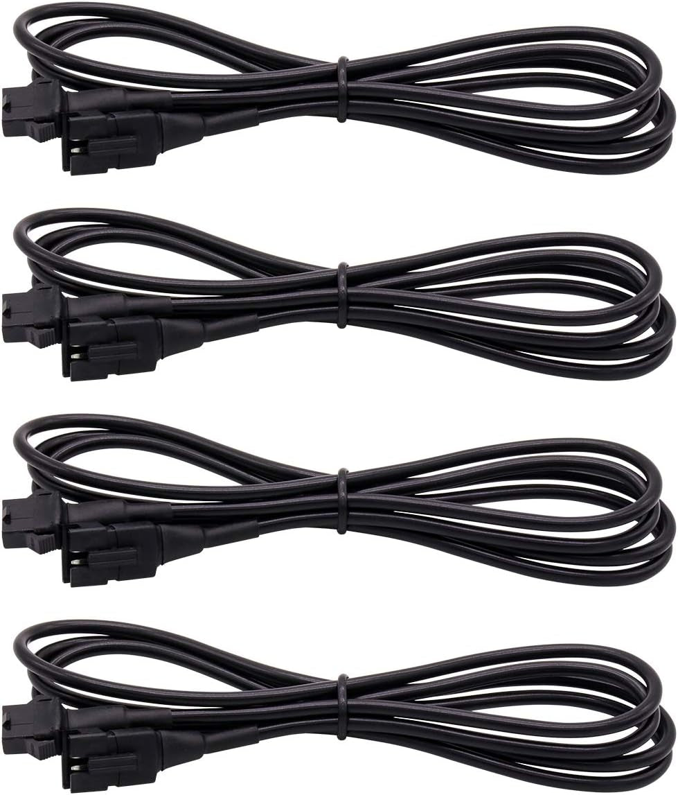 4-Pack 47-Inch Extension Cables for LED Rock Lights and RGB Neon Accent Kits for Motorcycles, ATVs, and SUVs Multi-Color Neon Strips
