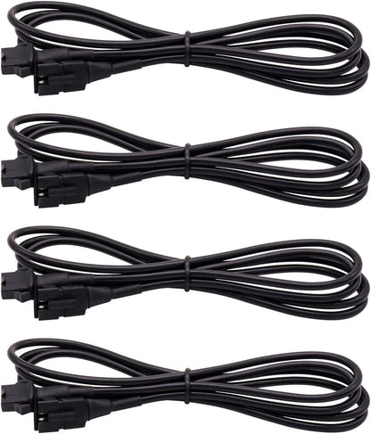 4-Pack 47-Inch Extension Cables for LED Rock Lights and RGB Neon Accent Kits for Motorcycles, ATVs, and SUVs Multi-Color Neon Strips