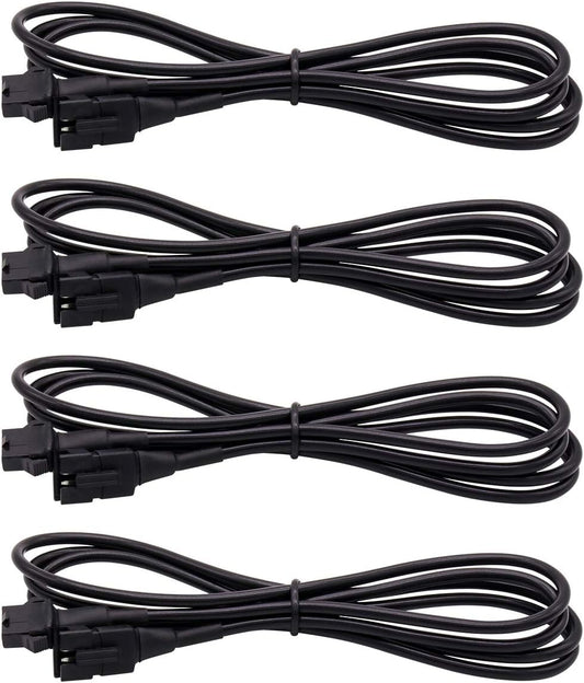 4-Pack 47-Inch Extension Cables for LED Rock Lights and RGB Neon Accent Kits for Motorcycles, ATVs, and SUVs Multi-Color Neon Strips